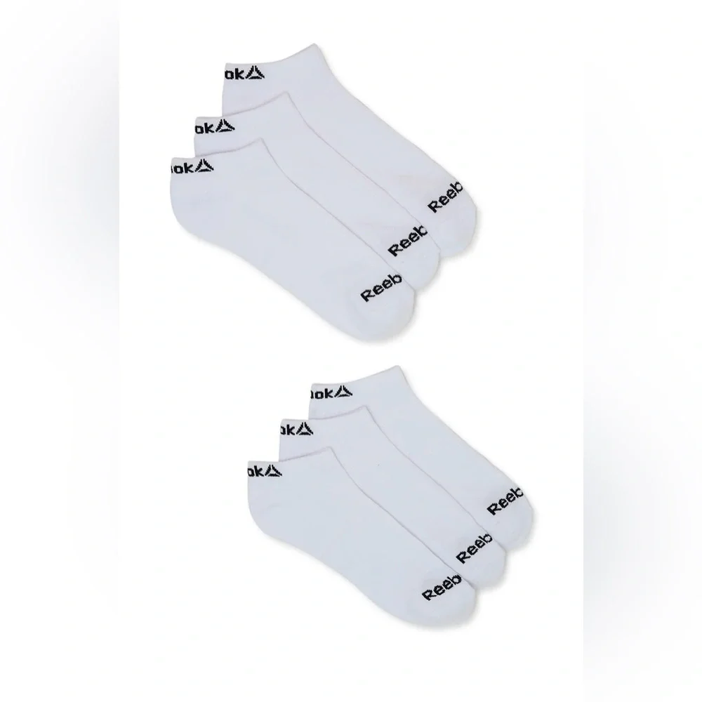 Reebok Men's Performance Cotton Blend Low Cut Socks, 6-Pack